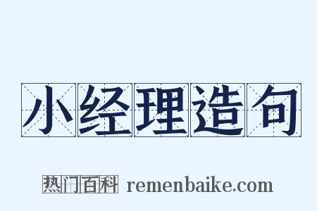 小经理造句是什么意思的图片
